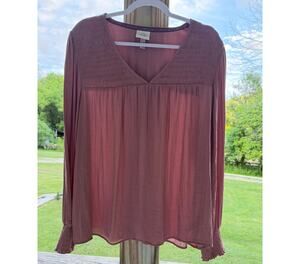 Peasant Boho Festival Prairie Knox Rose Gauze Bell Sleeve Top Women's Plus XXL
